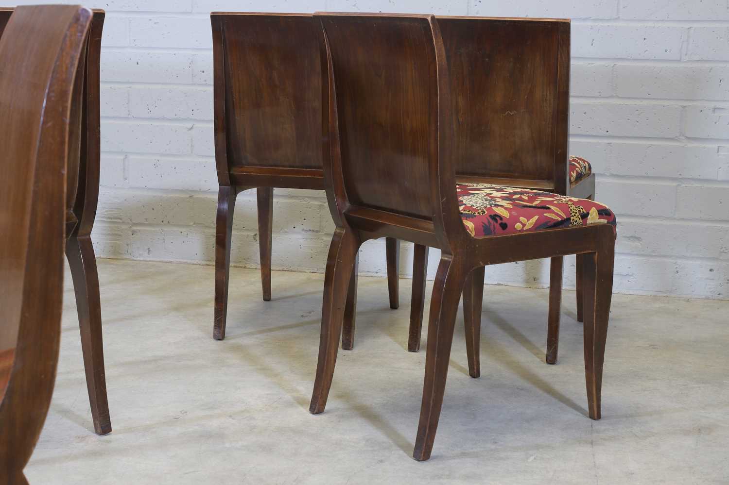 A set of six French Art Deco mahogany chairs, - Image 5 of 8