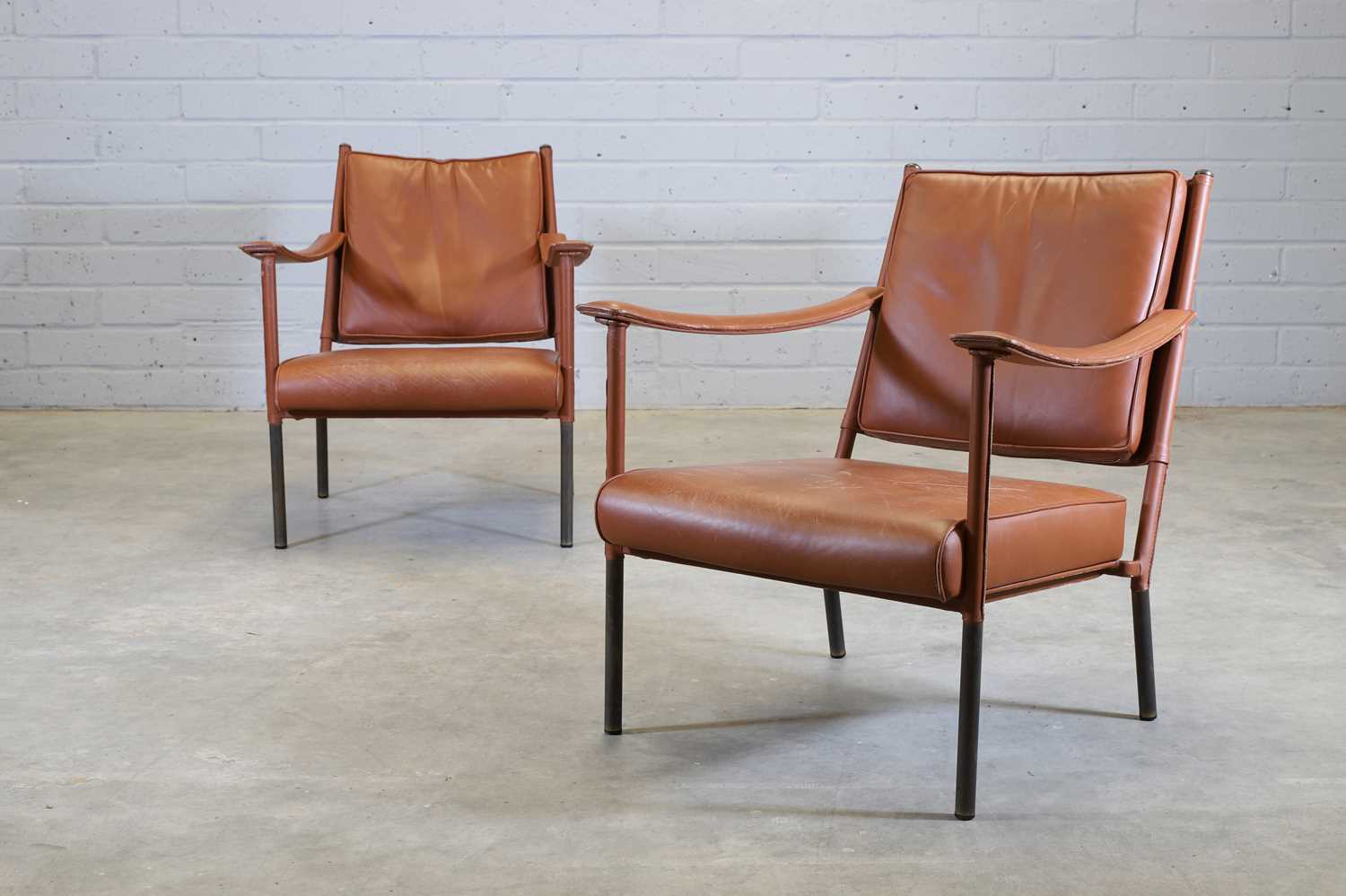 A pair of 'Crillion' armchairs,