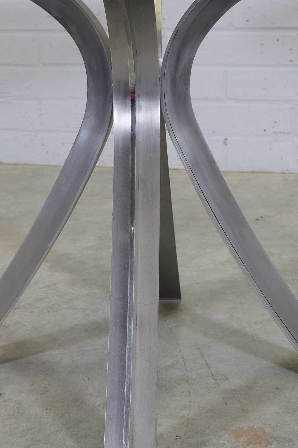 A French modernist stainless steel centre table, - Image 8 of 8