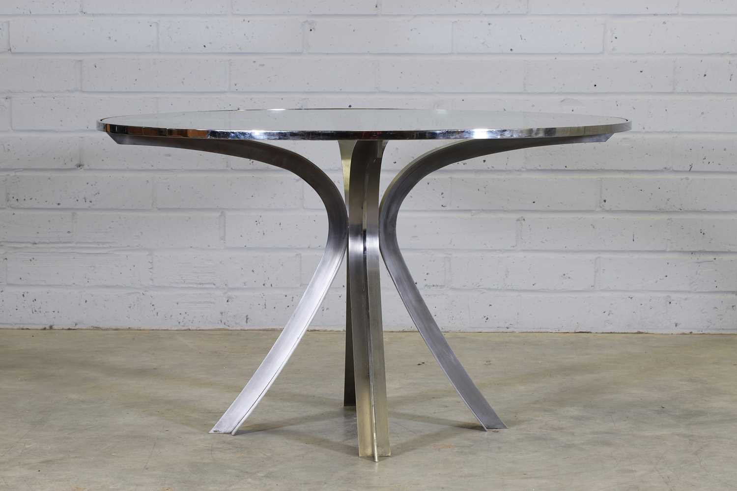 A French modernist stainless steel centre table, - Image 6 of 8