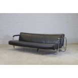 A Finnish 'AA1' chrome and leather daybed,
