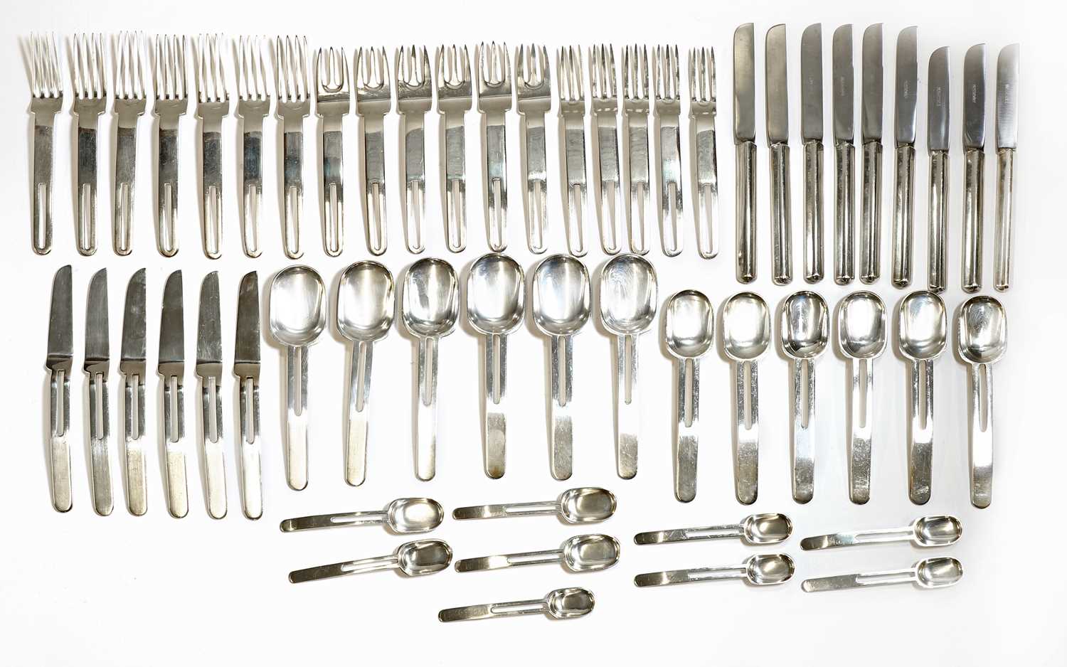 A 54-piece part canteen of 'Tamigi' silver-plated modernist cutlery, - Image 3 of 4