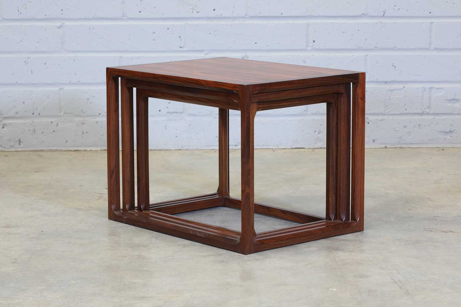 § A Danish rosewood nest of three tables, - Image 2 of 4