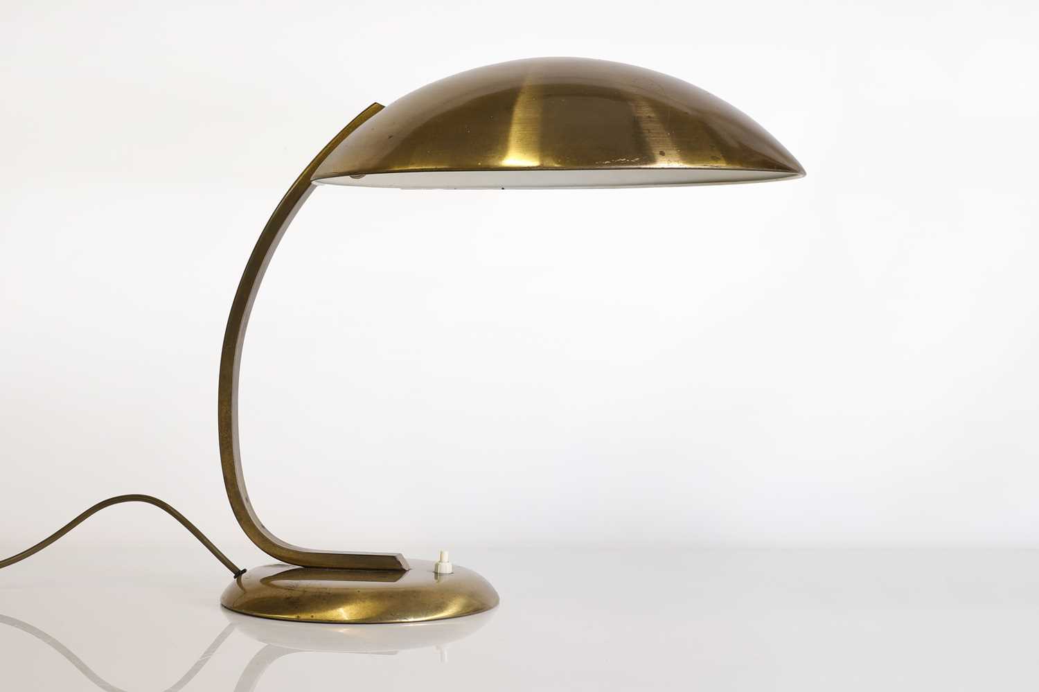 An Art Deco 'Gleibo' brass desk lamp, - Image 2 of 4