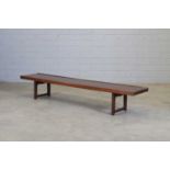 § A Norwegian 'Krobo' rosewood bench,