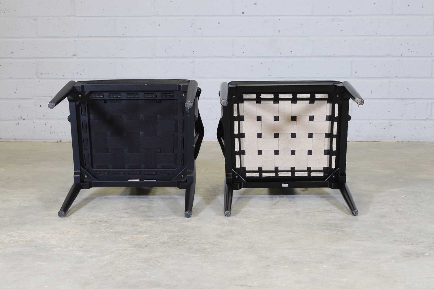 A pair of Danish ebonised 'PP-66' or 'China Chair' ash armchairs, - Image 8 of 12