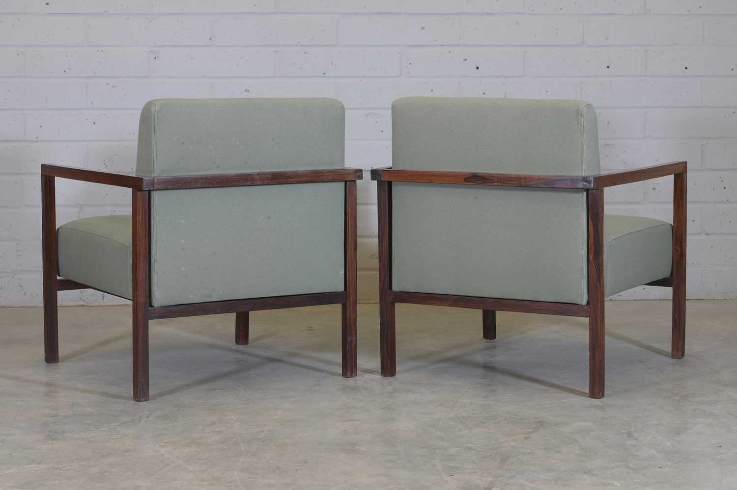 § A pair of Brazilian rosewood armchairs, - Image 3 of 13