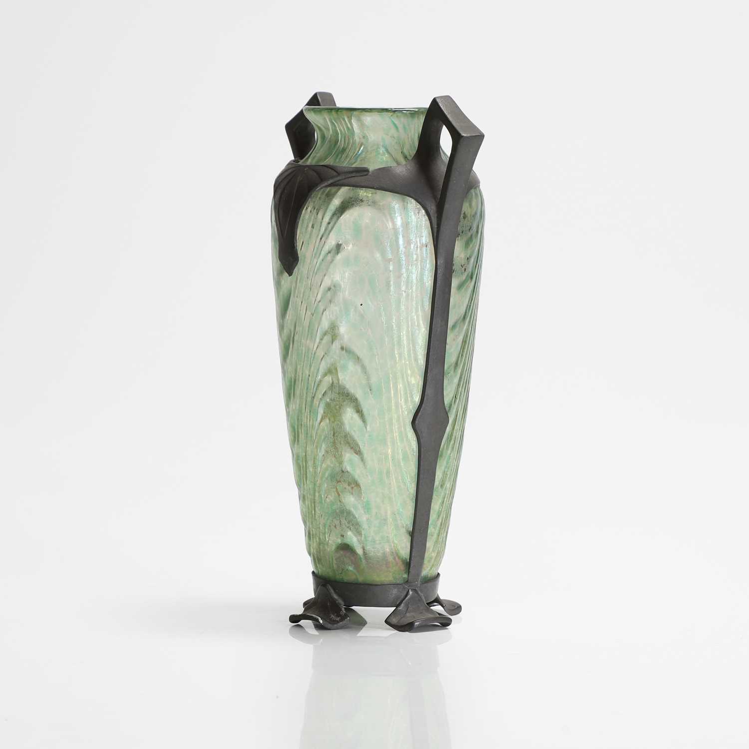 An Austrian pewter-mounted glass vase, - Image 5 of 7