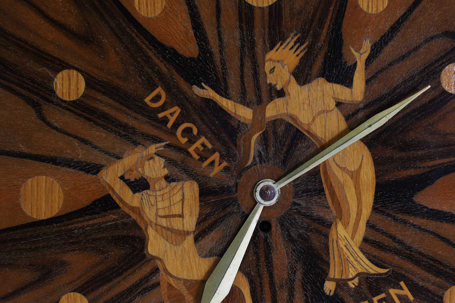 A Scandinavian Art Deco Macassar ebony wall clock, - Image 4 of 13