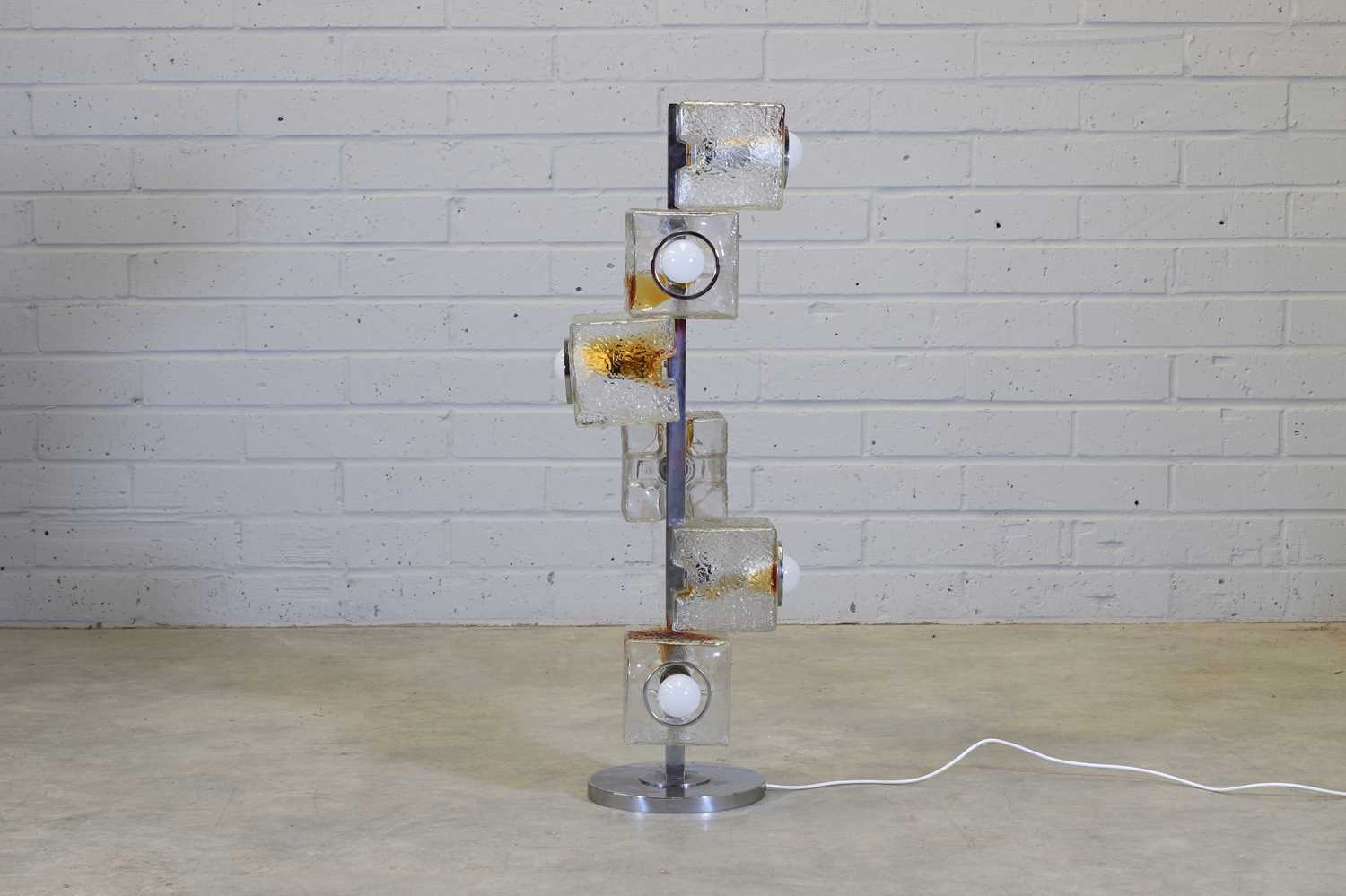 An Italian Murano glass floor lamp,