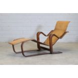 A bentwood 'Long Chair' recliner,