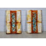 A pair of Murano glass 'Patchwork' wall sculptures