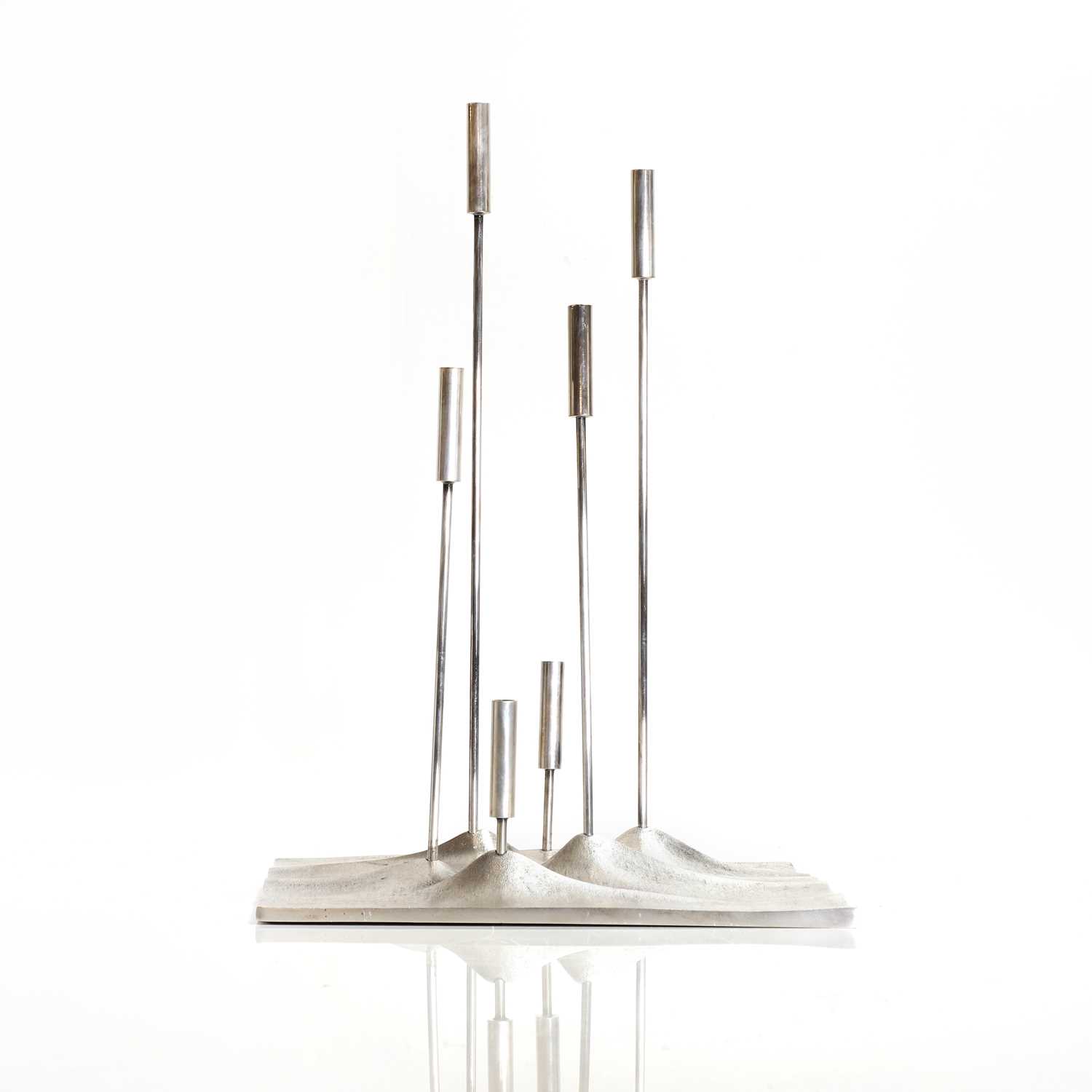 A French silver-plated 'Sol Lunaire' candelabrum, - Image 2 of 6