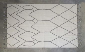 A contemporary flat-weave Beni Ourain-style carpet,