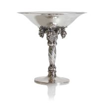 A Danish Georg Jensen sterling silver tazza,