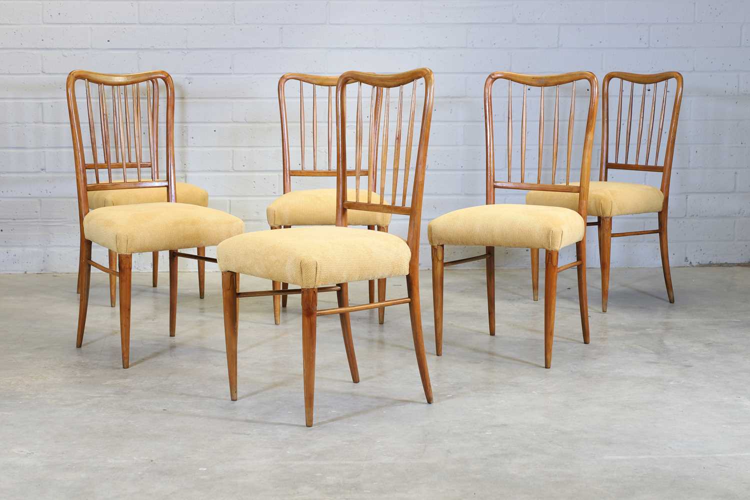 A set of six Italian fruitwood chairs, - Image 2 of 6