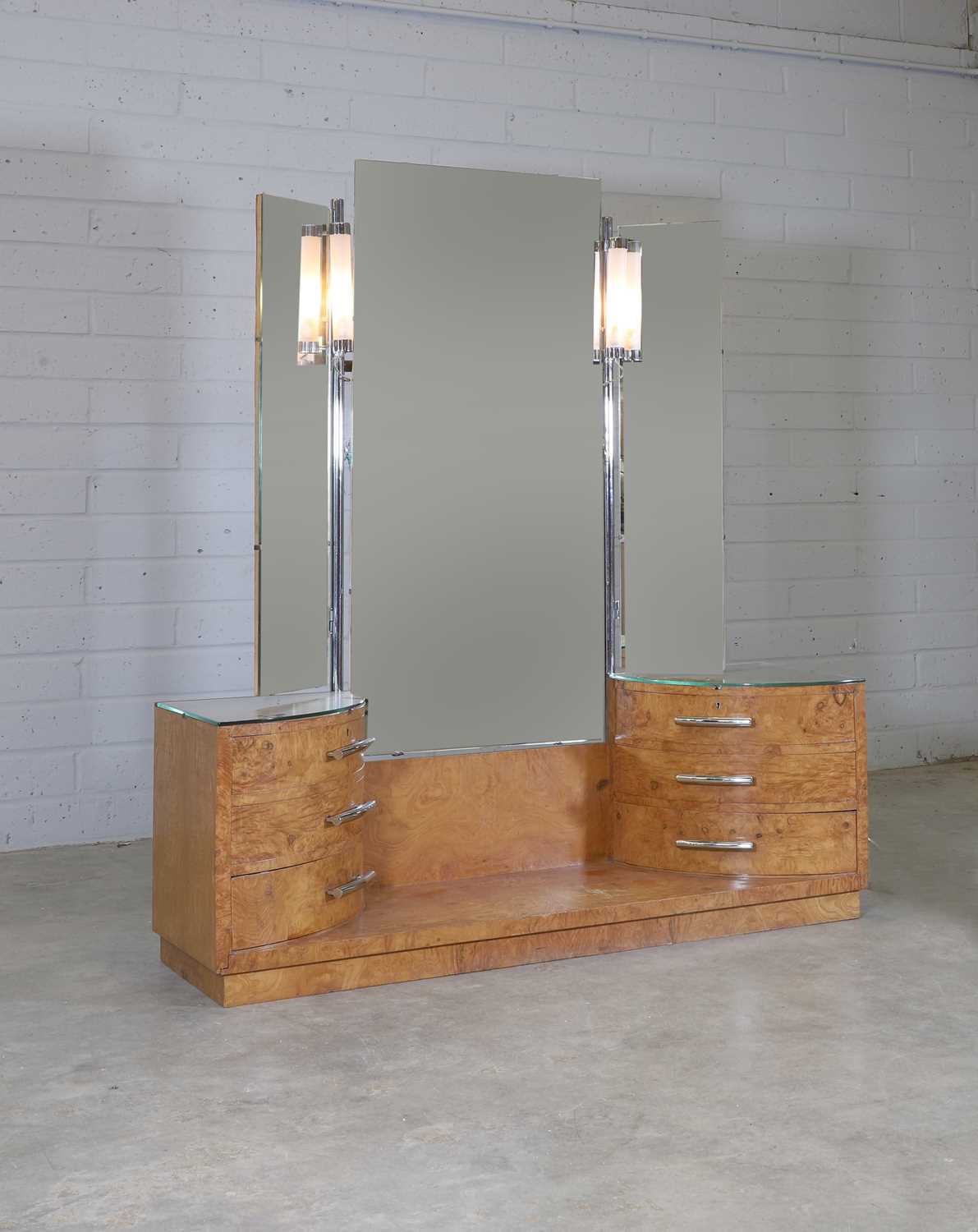 An Art Deco ash and walnut dressing table, - Image 2 of 19