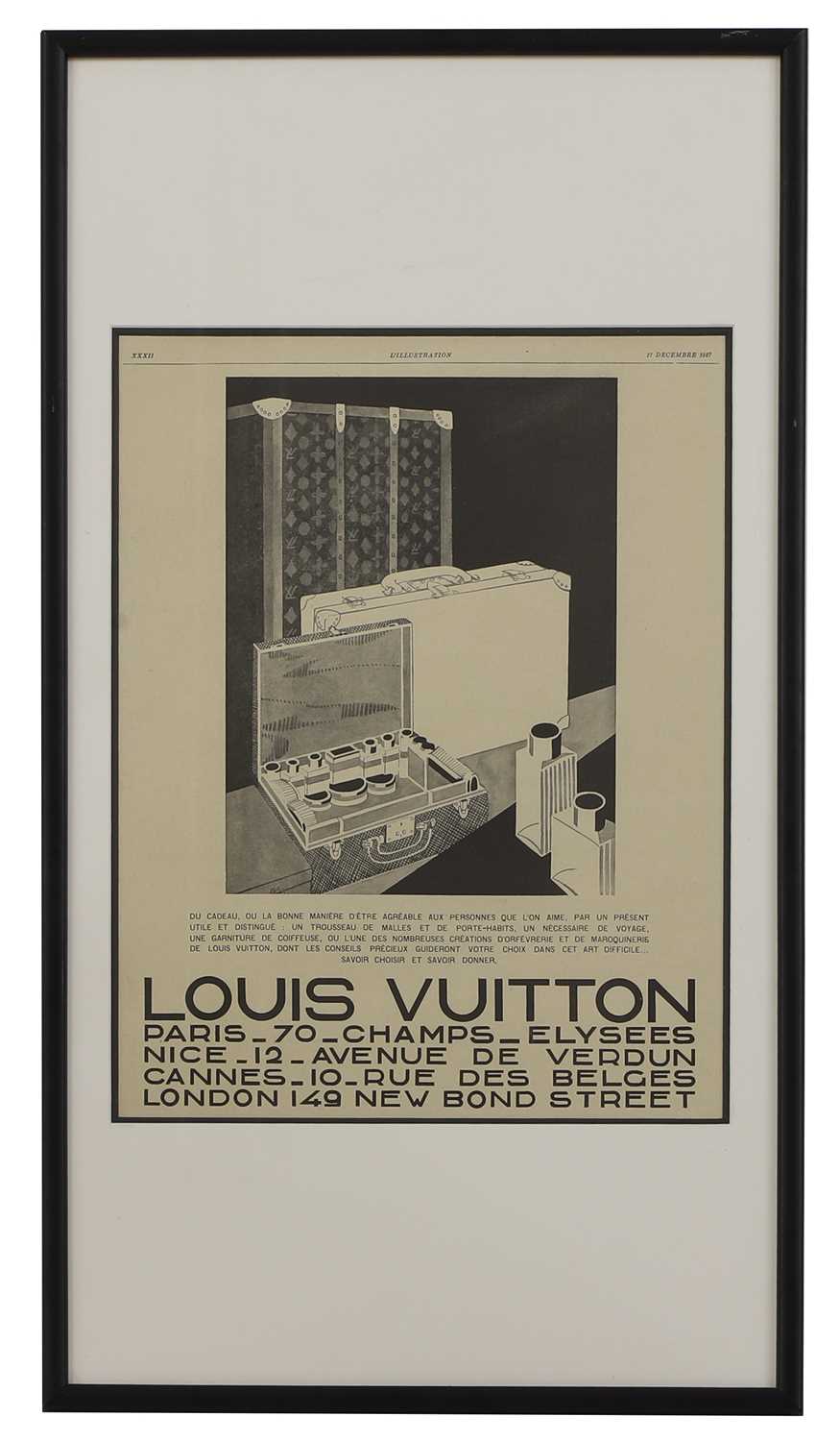 A set of three framed Louis Vuitton adverts, - Image 2 of 4