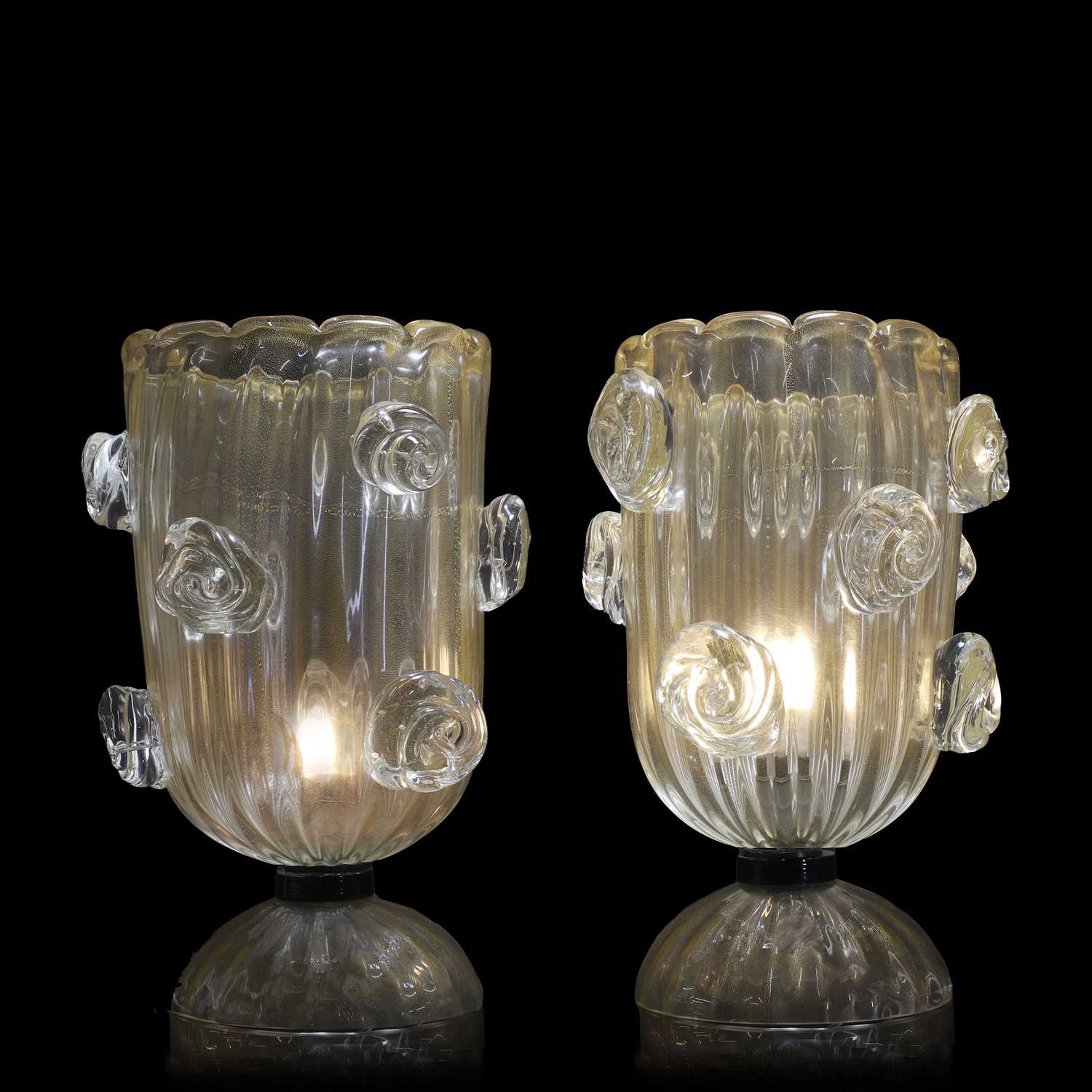 A pair of Italian Murano glass table lamps, - Image 2 of 3