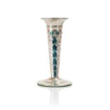 A 'Cymric' silver and enamel spill vase,