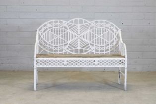 A cast iron bench,