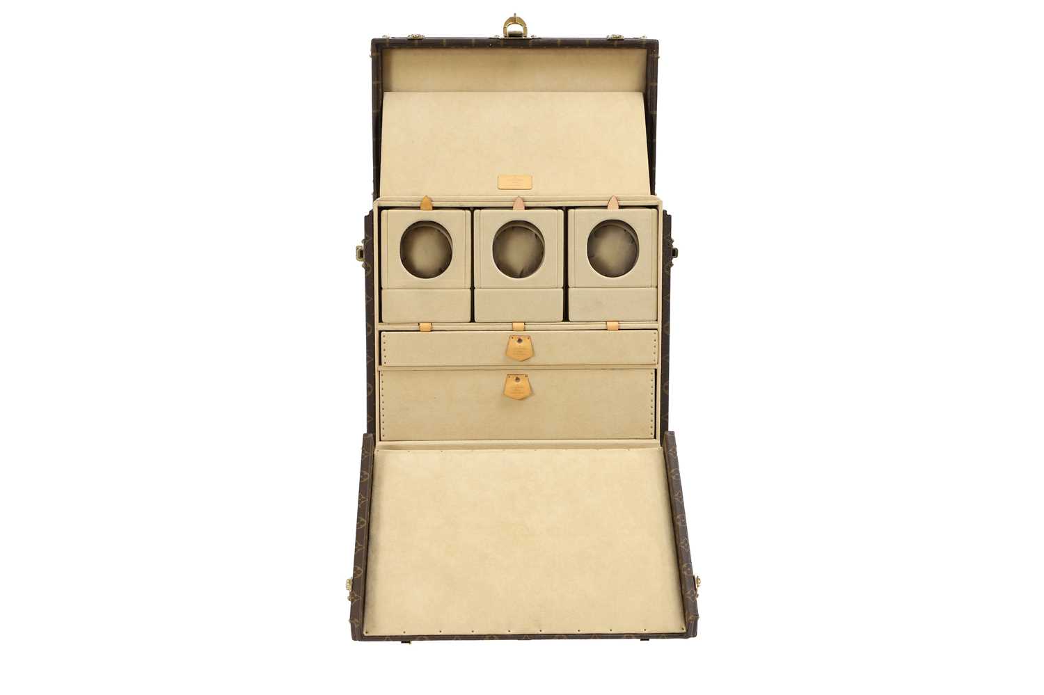 A Louis Vuitton monogrammed canvas watch trunk, - Bild 8 aus 12