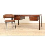 § A Swedish rosewood desk,