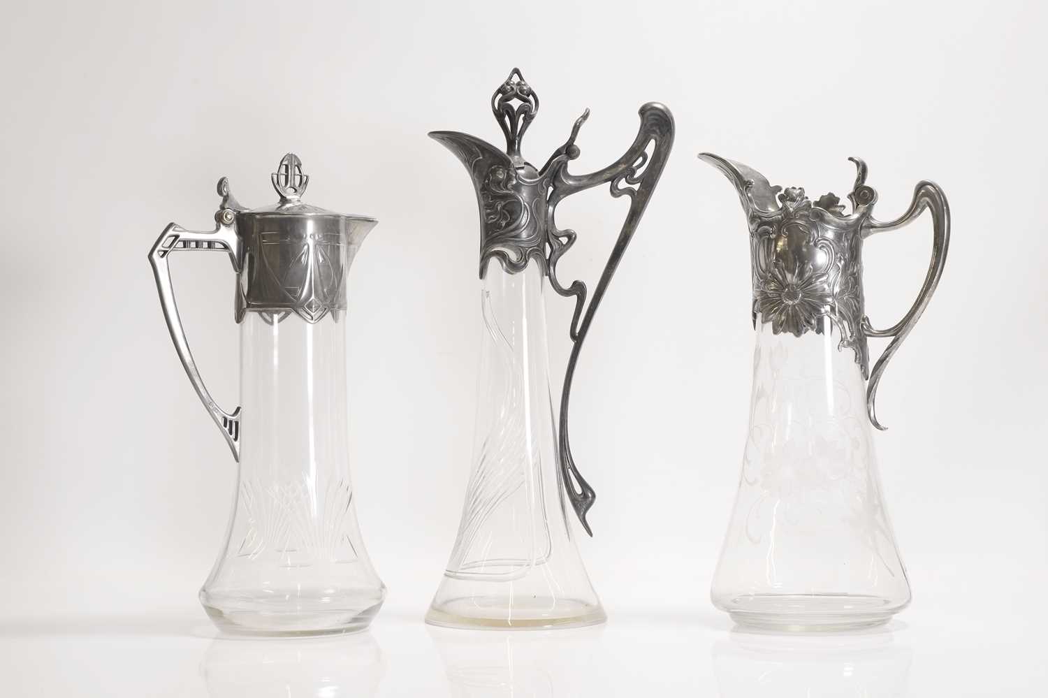 Three German WMF cut-glass decanters, - Image 3 of 5