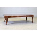 A zebrawood coffee table,