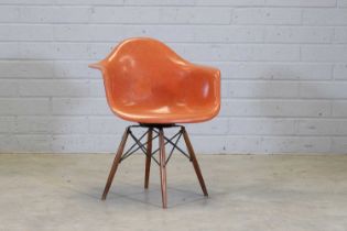 An American 'PAW' fibreglass swivel chair,
