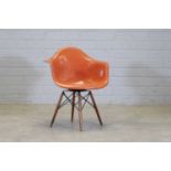 An American 'PAW' fibreglass swivel chair,