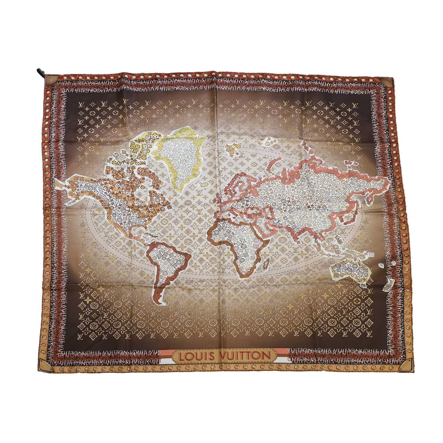 A Louis Vuitton 'The World of Louis Vuitton' special edition silk scarf, - Image 2 of 4