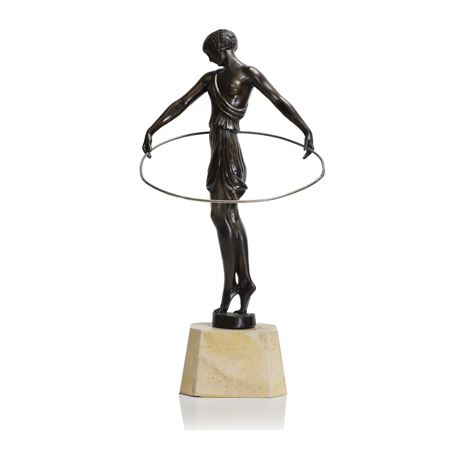 An Art Deco patinated bronze figure,