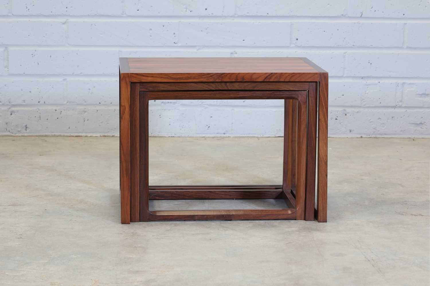 § A Danish rosewood nest of three tables, - Image 3 of 4