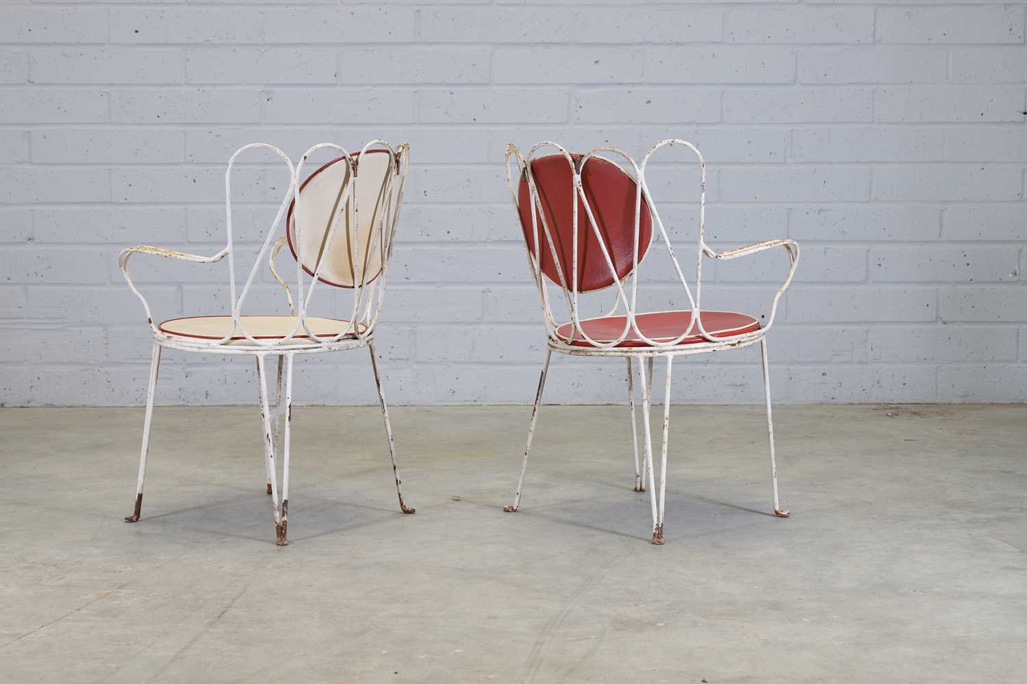 A pair of French garden chairs, - Image 3 of 8