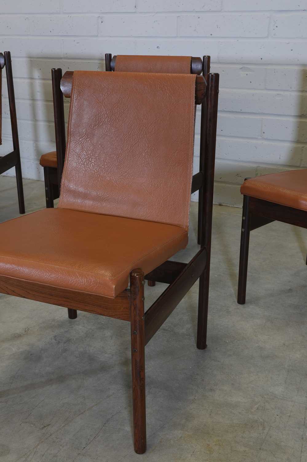 § A set of six Brazilian rosewood dining chairs, - Image 3 of 4