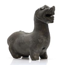 A Chinese grey pottery figure,