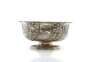 A silver rose bowl,