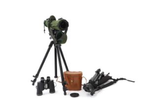 A Kowa Prominar TSM-4 Scope with carrying case, and tripod