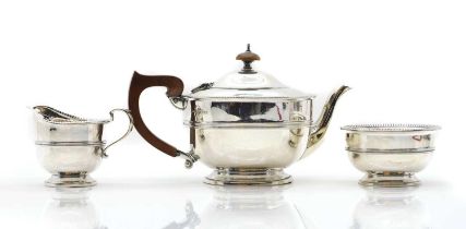 A silver tea service,