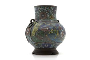 A Japanese cloisonné vase,