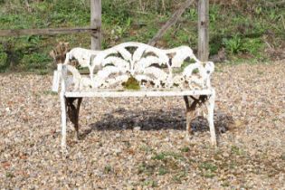 A cast iron fern pattern garden seat,