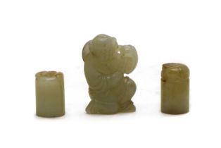 A Chinese jade carving,