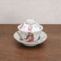 A Chinese famille rose saucer,