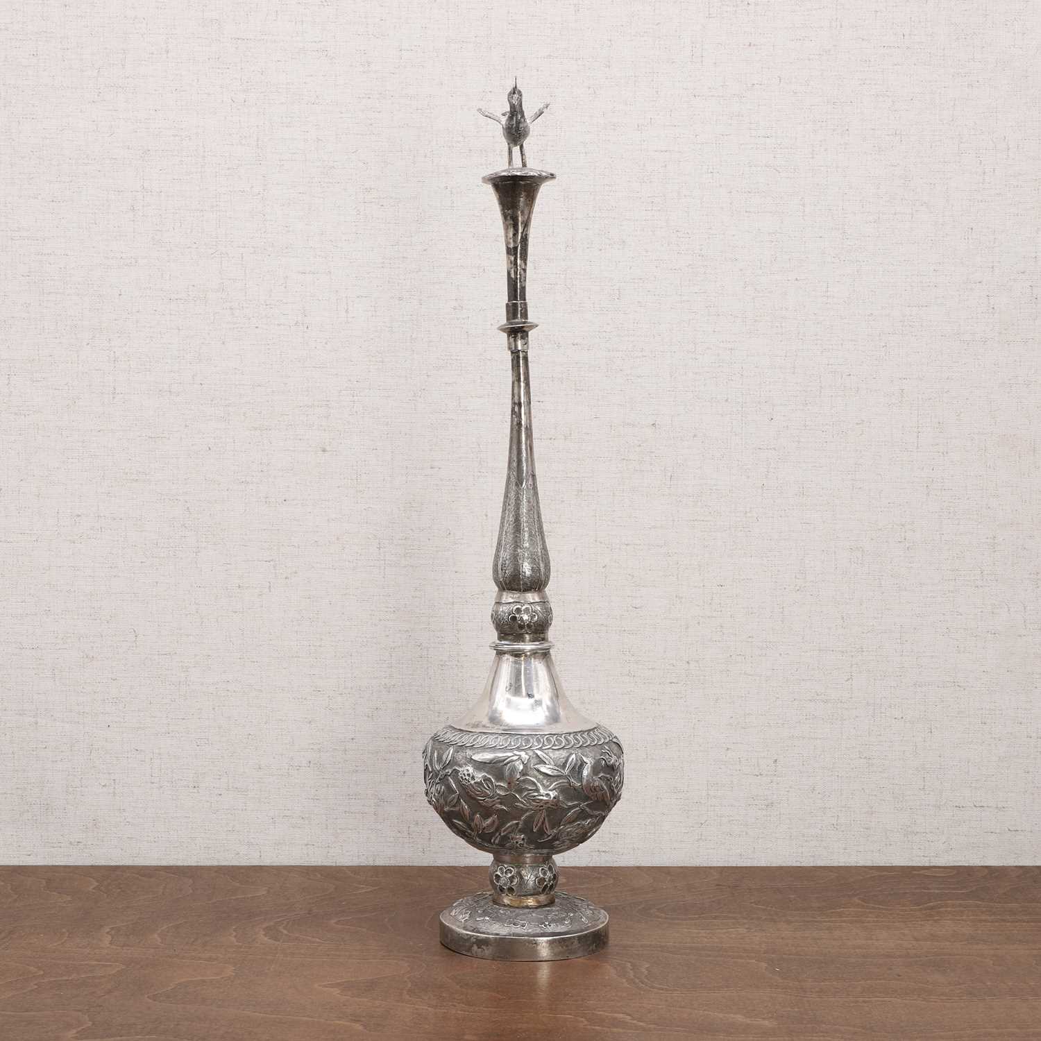 A Chinese export silver rosewater sprinkler, - Image 4 of 11