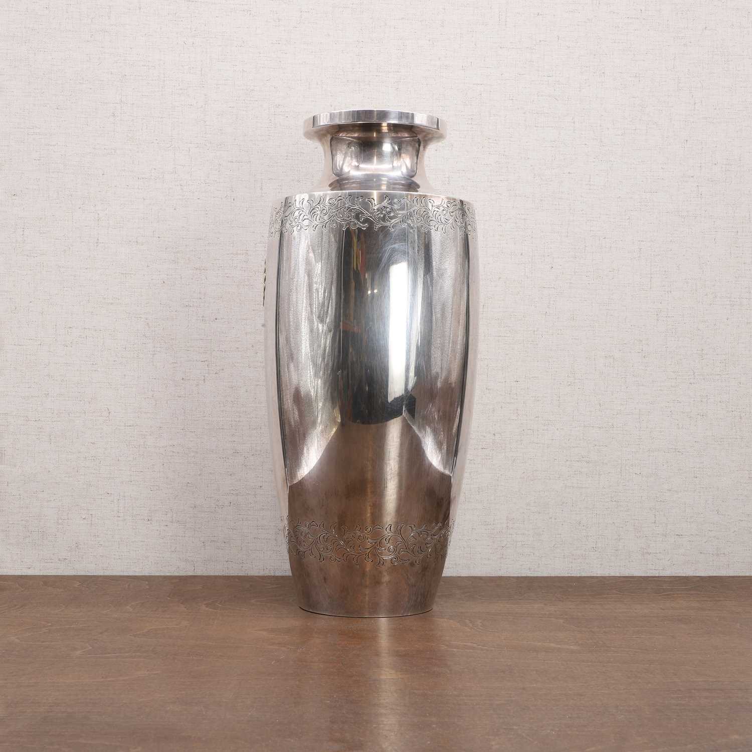 A Japanese silver vase, - Image 4 of 12