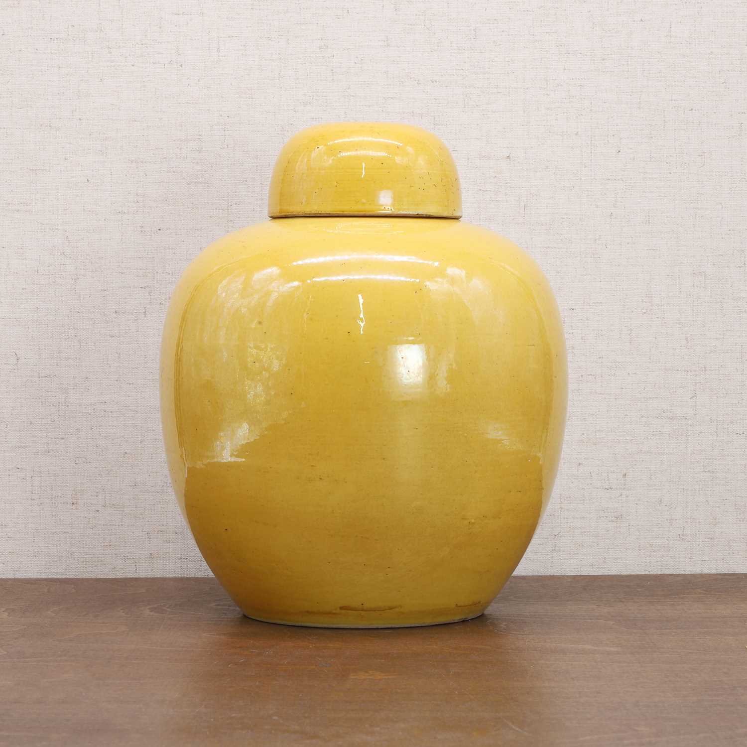 A Chinese yellow-glazed jar and cover, - Image 4 of 8