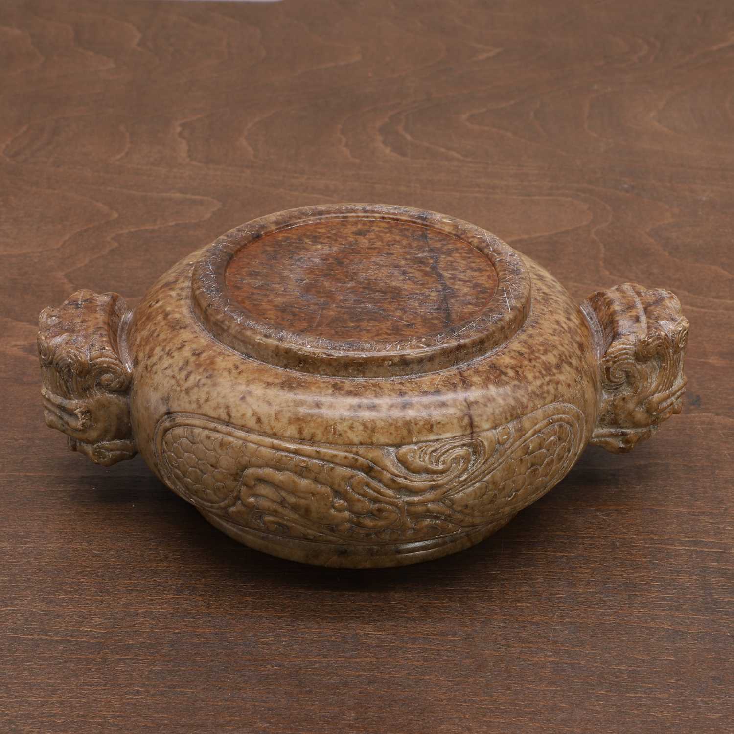 A Chinese soapstone incense burner, - Image 7 of 9