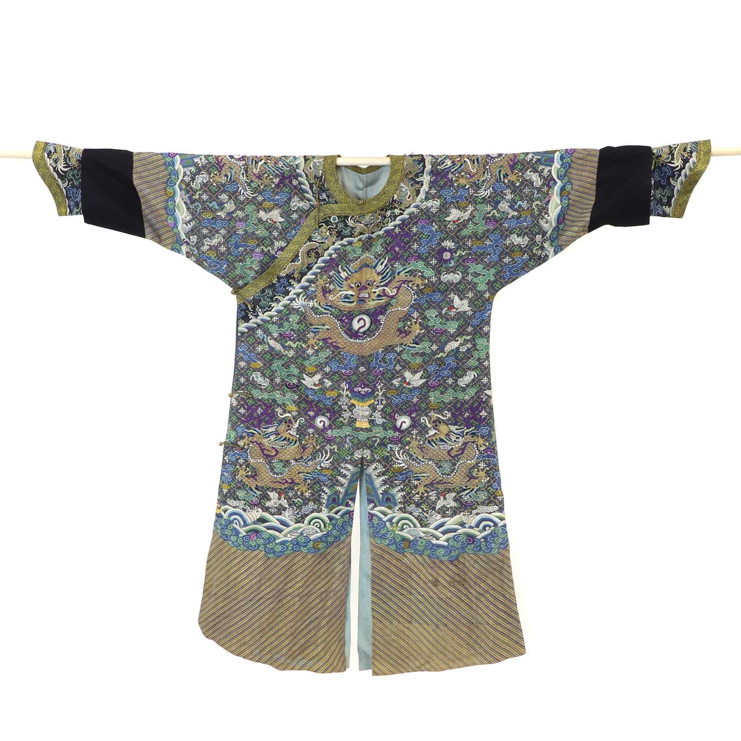 A Chinese kesi dragon robe,