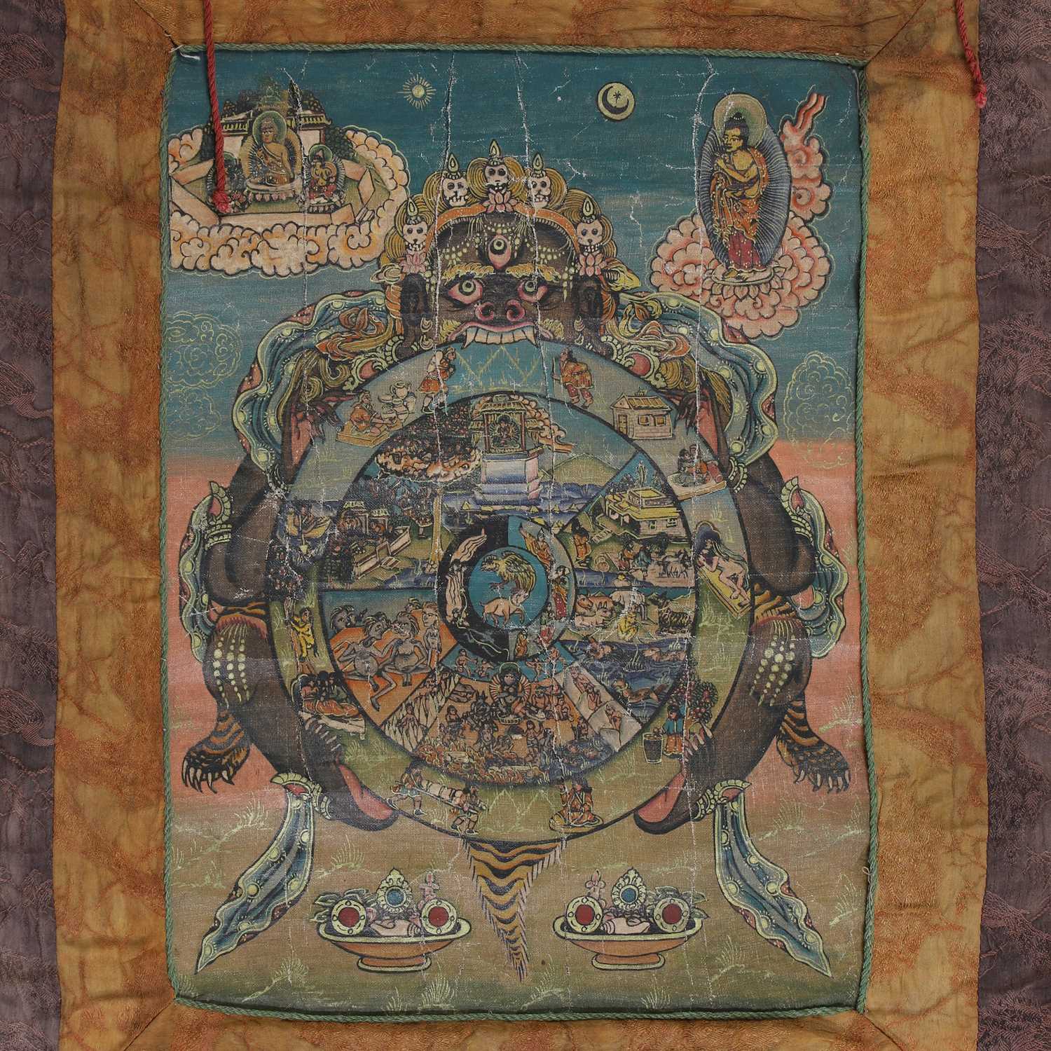A Tibetan thangka, - Image 2 of 2